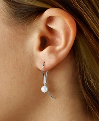 Macy's Cultured Freshwater Pearl (5mm) Love Knot Stud Earrings 14k Gold