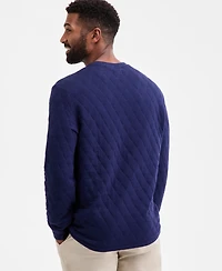 Club Room Men's Quilted Crewneck Sweatshirt, Macy's Exclusive