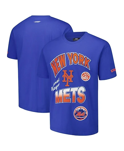 Pro Standard Men's Royal New York Mets Turn It Up Dropped Shoulder T-Shirt
