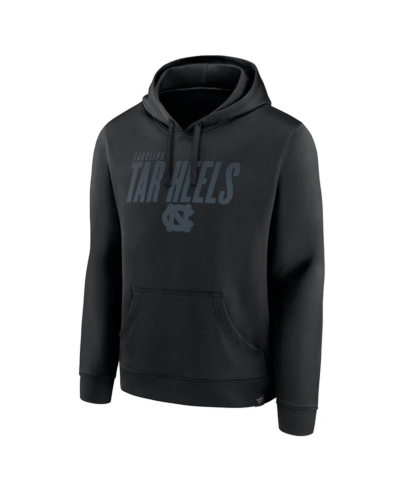Fanatics Men's Black North Carolina Tar Heels Blackout Pullover Hoodie