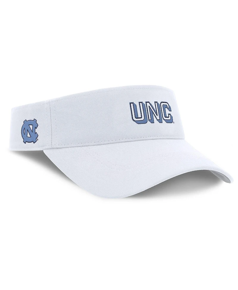 Jordan Men's White North Carolina Tar Heels 2025 On-Field Gameday Performance Ace Adjustable Visor Hat
