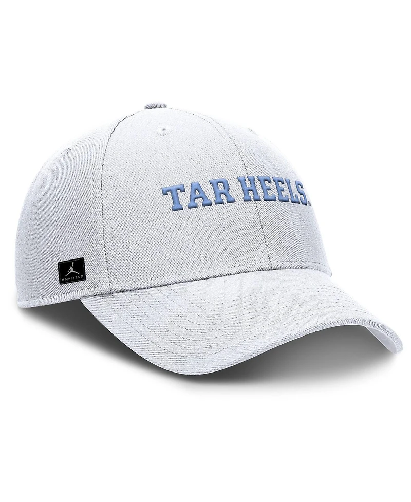 Jordan Men's White North Carolina Tar Heels 2025 On-Field Rise Performance Adjustable Hat