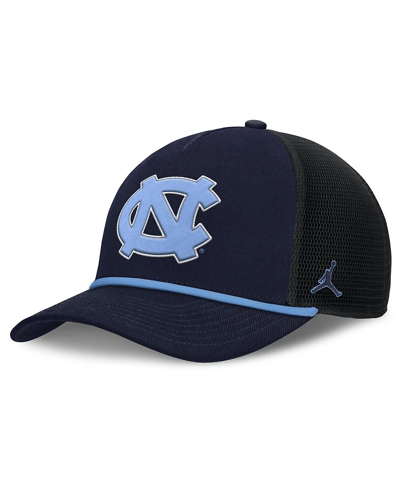 Jordan Men's Navy North Carolina Tar Heels Rise Primetime Trucker Adjustable Hat