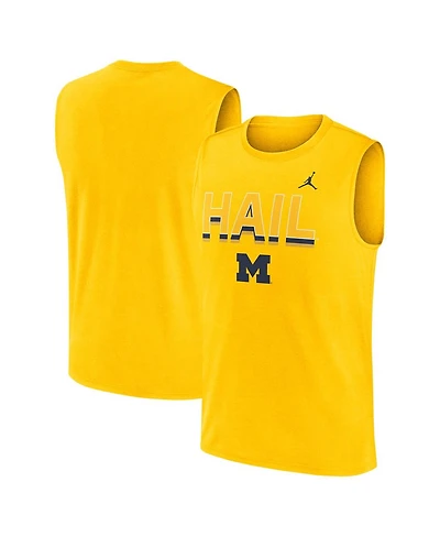 Jordan Men's Maize Michigan Wolverines Primetime Tricode Legend Performance Tank Top
