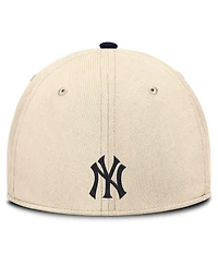 Nike Men's Natural/Navy New York Yankees Statement Rise Performance Flex Hat