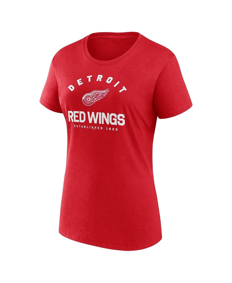Logo Athletic Women's Red Detroit Wings Unrivaled T-Shirt