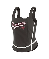 Wear by Erin Andrews Women's Pewter Tampa Bay Buccaneers Square Neck Tank Top