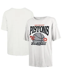 '47 Brand Women's White Detroit Pistons City Edition Down Court Sadie T-Shirt