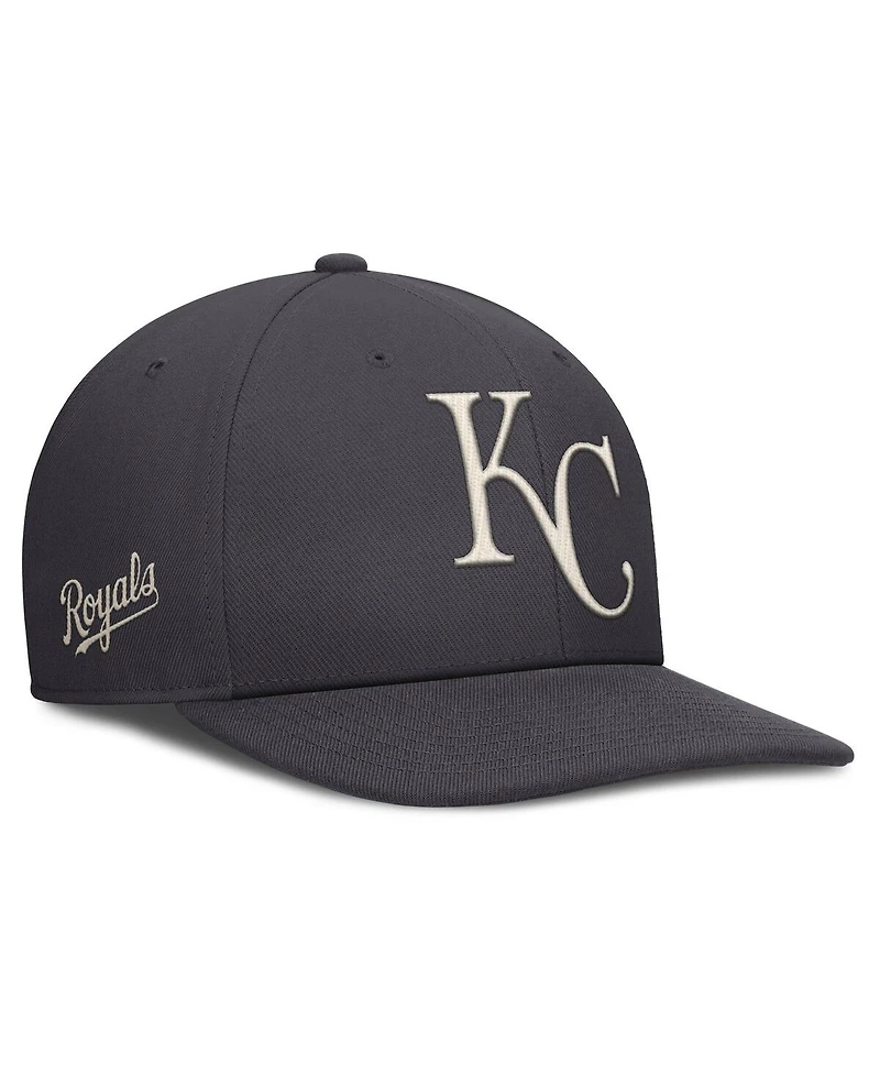 Nike Men's Anthracite Kansas City Royals Statement Pro Snapback Hat