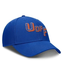 Jordan Men's Royal Florida Gators Slanted Primetime Rise Performance Adjustable Hat