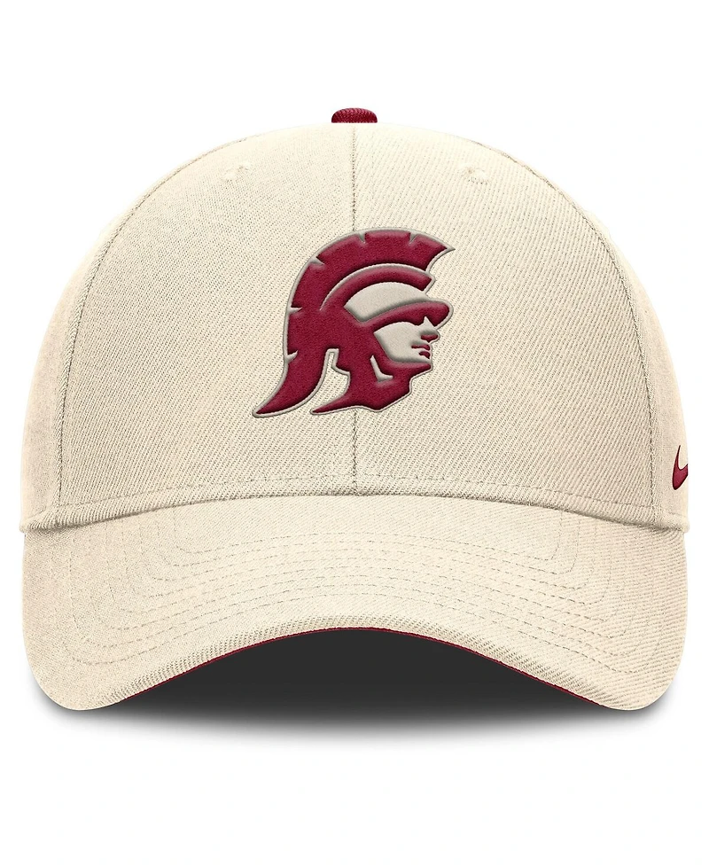 Nike Men's Natural Usc Trojans Rise Primetime Performance Trucker Adjustable Hat