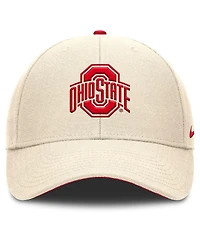 Nike Men's Natural Ohio State Buckeyes Rise Primetime Performance Trucker Adjustable Hat