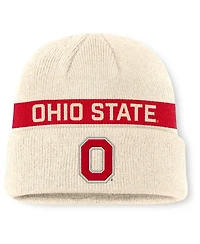 Nike Men's Natural Ohio State Buckeyes Peak Primetime Utility Cuffed Knit Hat