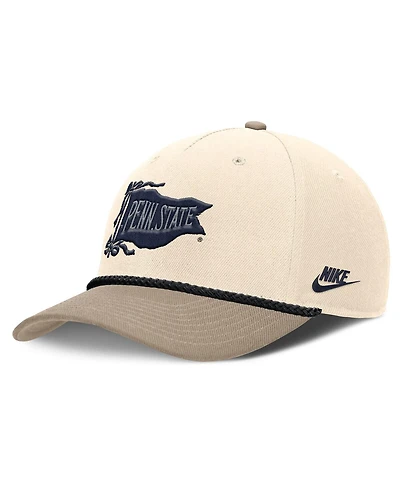 Nike Men's Natural Penn State Nittany Lions Rise Legacy Throwback Logo Adjustable Hat