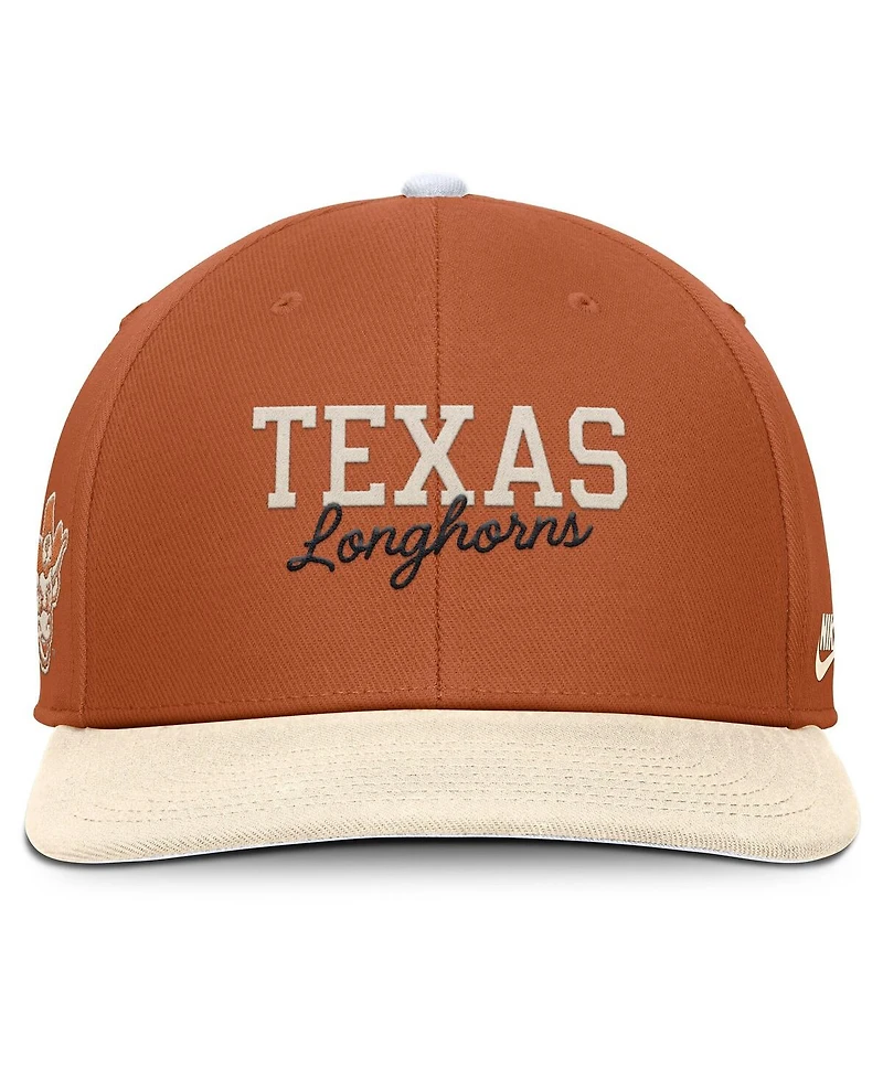 Nike Men's Texas Orange/Cream Texas Longhorns Pro Legacy Script Snapback Hat
