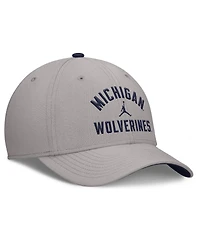 Jordan Men's Gray Michigan Wolverines Rise Prep Performance Flex Hat