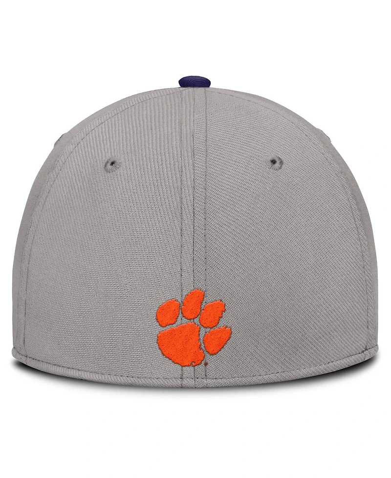 Nike Men's Gray Clemson Tigers Rise Prep Performance Flex Hat
