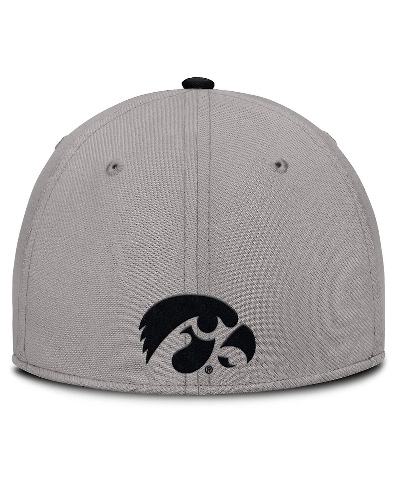 Nike Men's Gray Iowa Hawkeyes Rise Prep Performance Flex Hat