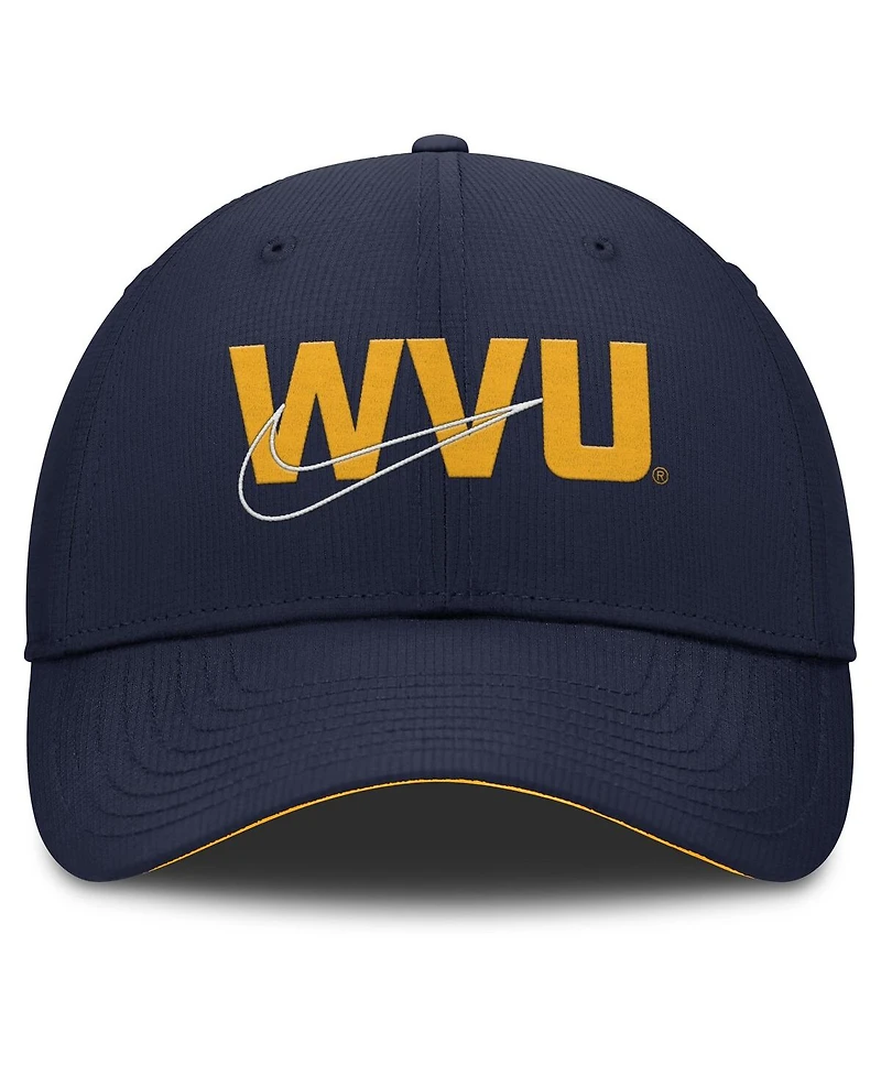 Nike Men's Navy West Virginia Mountaineers Club Prep Performance Adjustable Hat