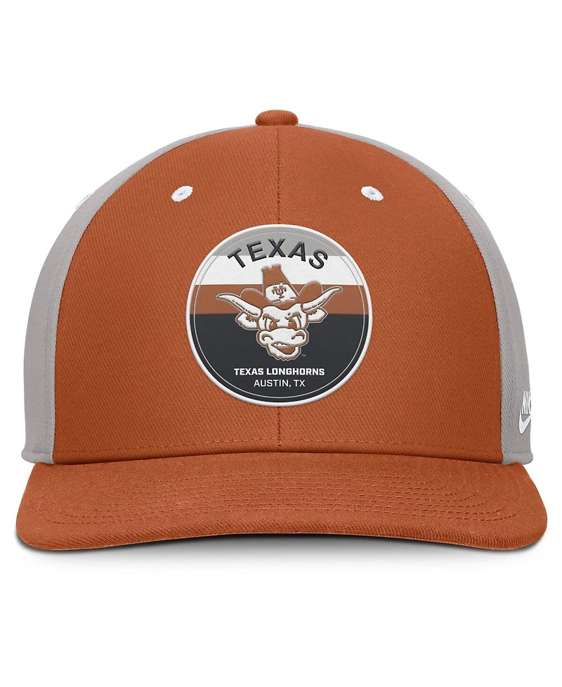 Nike Men's Texas Orange/Gray Texas Longhorns Prep Pro Performance Snapback Hat