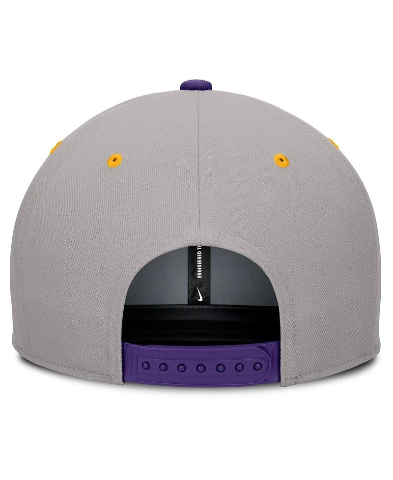 Nike Men's Purple/Gray Lsu Tigers Prep Pro Performance Snapback Hat