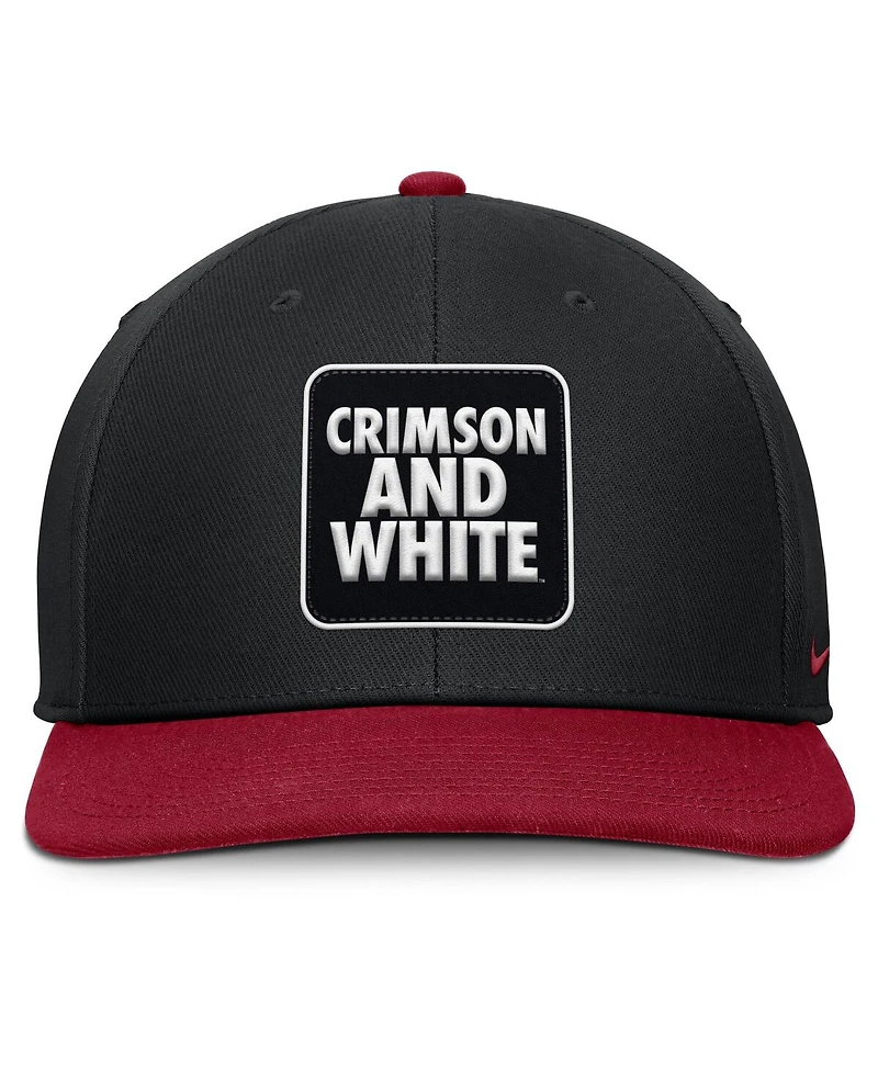 Nike Men's Black/Crimson Alabama Crimson Tide 2025 Sideline Campus Pro Local Snapback Hat