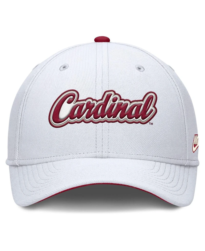 Nike Men's White Stanford Cardinal Legacy Rise Performance Flex Hat