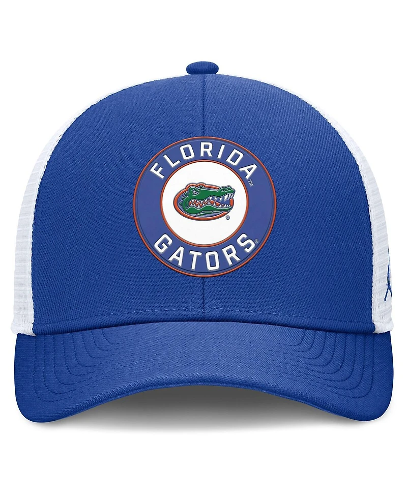 Jordan Men's Royal/White Florida Gators Rise Primetime Performance Trucker Adjustable Hat