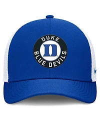 Nike Men's Royal/White Duke Blue Devils Rise Primetime Performance Trucker Adjustable Hat