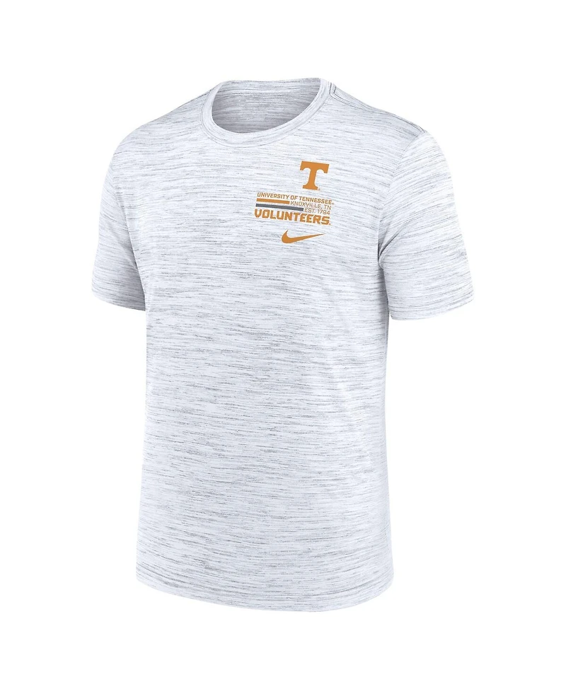 Nike Men's White Tennessee Volunteers Velocity Stacked Performance T-Shirt