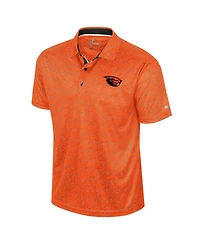 Colosseum Men's Orange Oregon State Beavers Sublimated Golf Polo Shirt