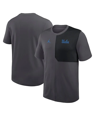 Jordan Men's Anthracite Ucla Bruins 2025 Sideline Uv Performance Coach T-Shirt