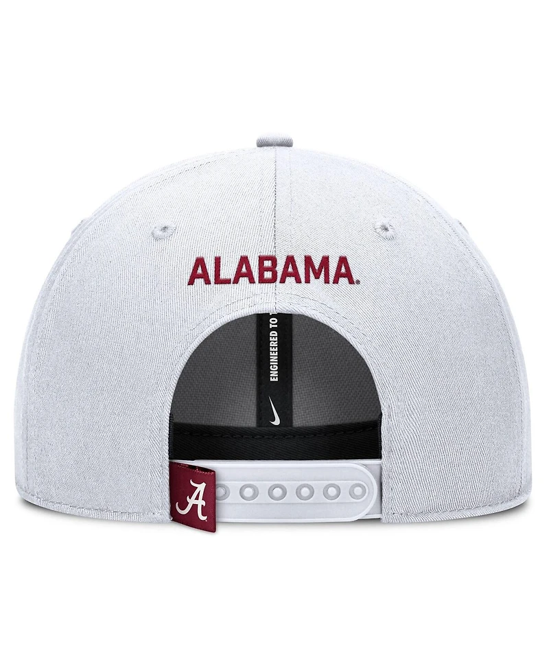 Nike Men's White Alabama Crimson Tide 2025 On-Field Rise Performance Adjustable Hat