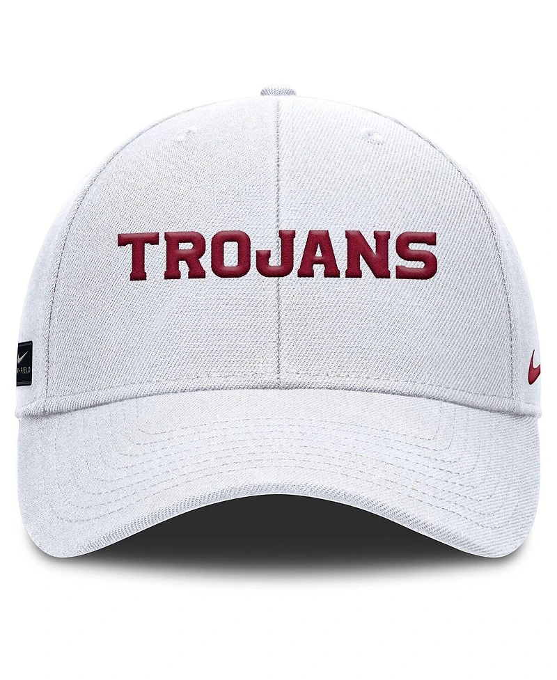 Nike Men's White Usc Trojans 2025 On-Field Rise Performance Adjustable Hat