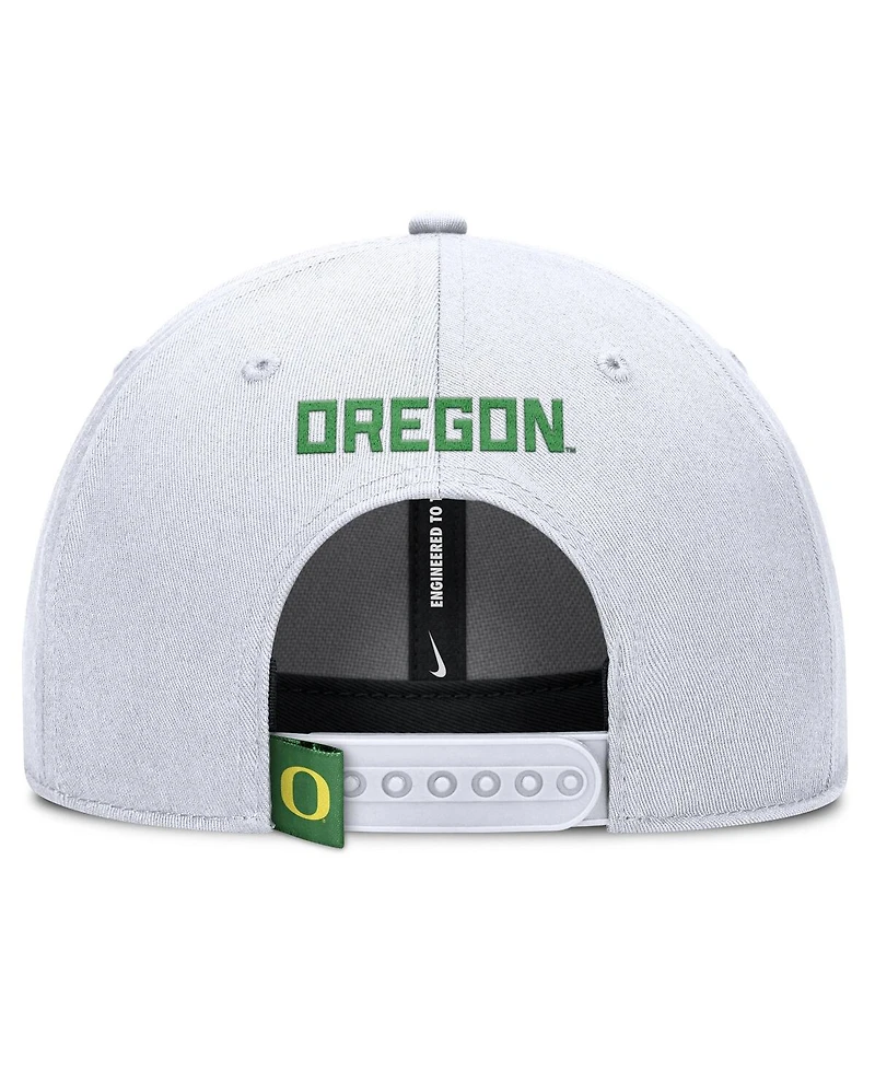 Nike Men's White Oregon Ducks 2025 On-Field Rise Performance Adjustable Hat