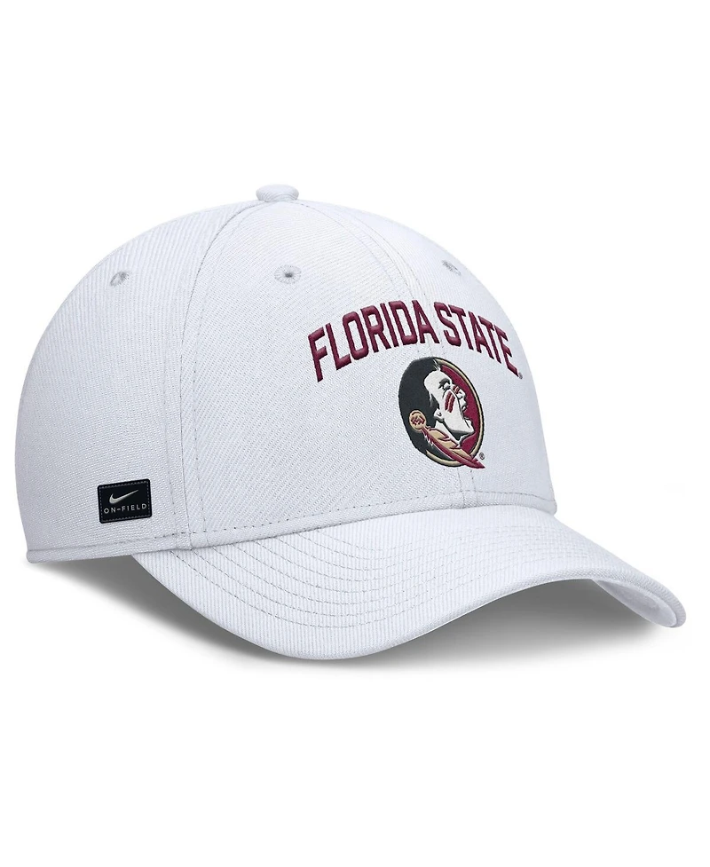 Nike Men's White Florida State Seminoles 2025 On-Field Rise Performance Flex Hat