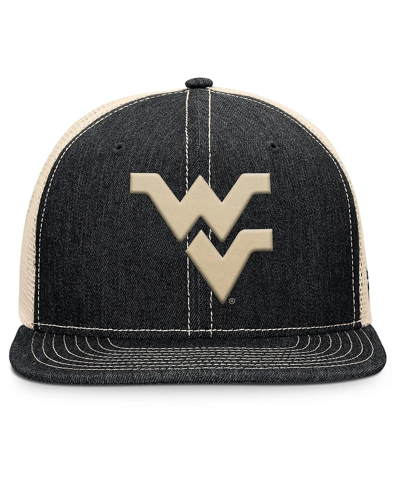 Fanatics Men's Black/Natural West Virginia Mountaineers Legend Trucker Snapback Hat
