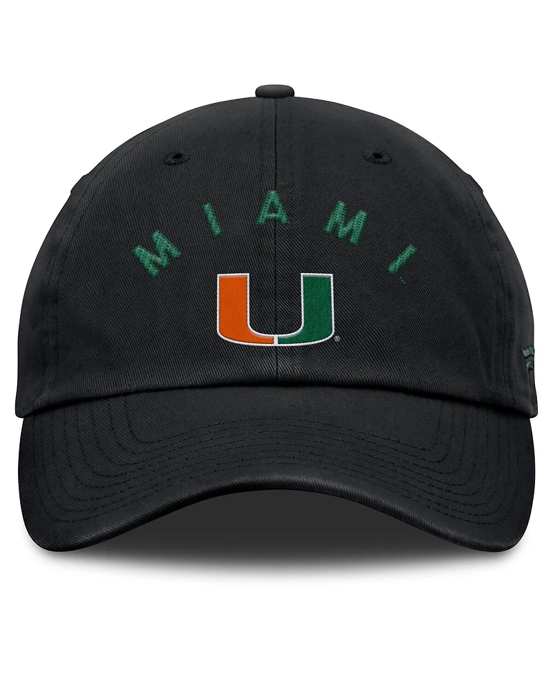 Fanatics Men's Black Miami Hurricanes Myth Adjustable Hat