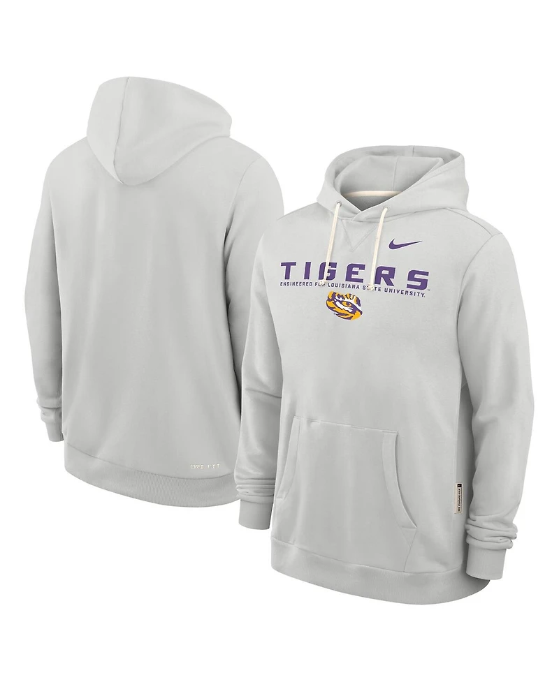 Nike Men's Gray Lsu Tigers 2025 Sideline Performance Pullover Hoodie