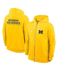 Jordan Men's Maize Michigan Wolverines 2025 Sideline Performance Full-Zip Hoodie