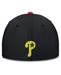 Nike Men's Crimson/Black Philadelphia Phillies Neon 90s Rise Swoosh Flex Hat