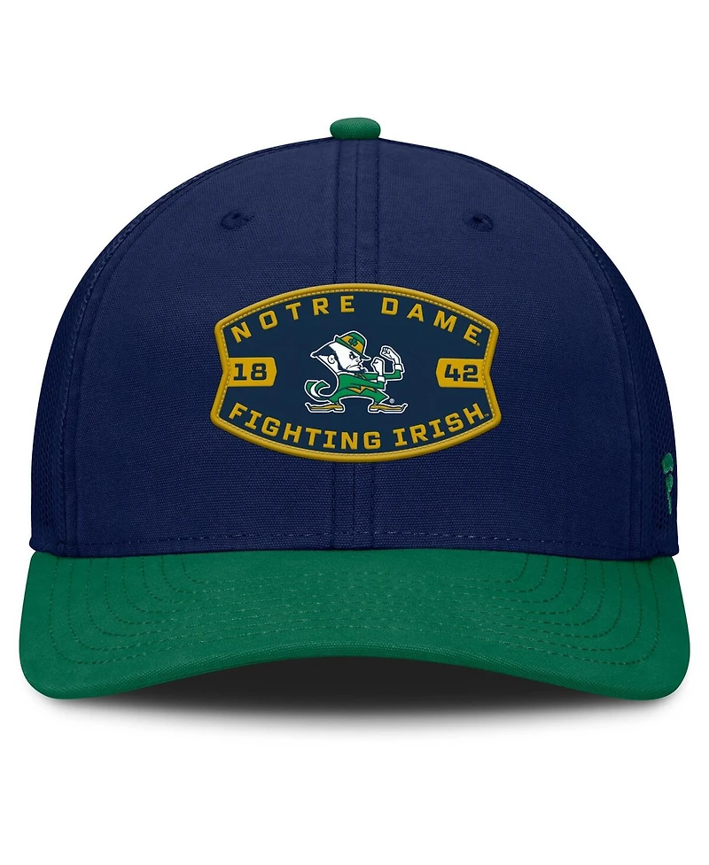 Fanatics Men's Navy/Kelly Green Notre Dame Fighting Irish Adapt Adjustable Trucker Hat