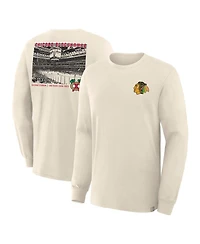 Fanatics Men's Beige Chicago Blackhawks Centennial Legacy Long Sleeve T-Shirt