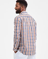 Club Room Long Sleeve Gingham Check Button-Down Shirt, Macy's Exclusive
