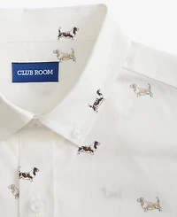Club Room Long Sleeve Basset Hound Print Button-Down Shirt, Macy's Exclusive
