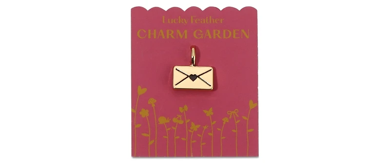 Lucky Feather Charm Garden - Gold - Love - Love Letter