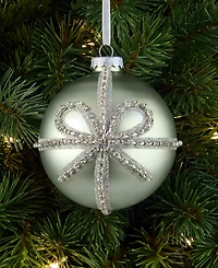 Holiday Lane Gilded Glamour Beaded Bow Ball Ornament, Macy's Exclusive
