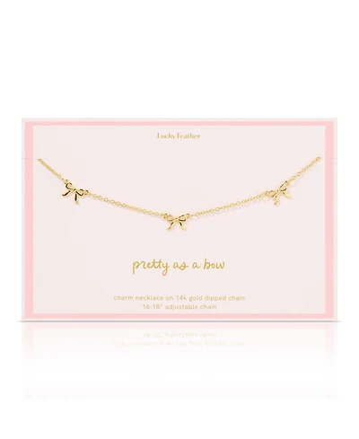 Lucky Feather Beautiful Bows - 3 Bow Necklace