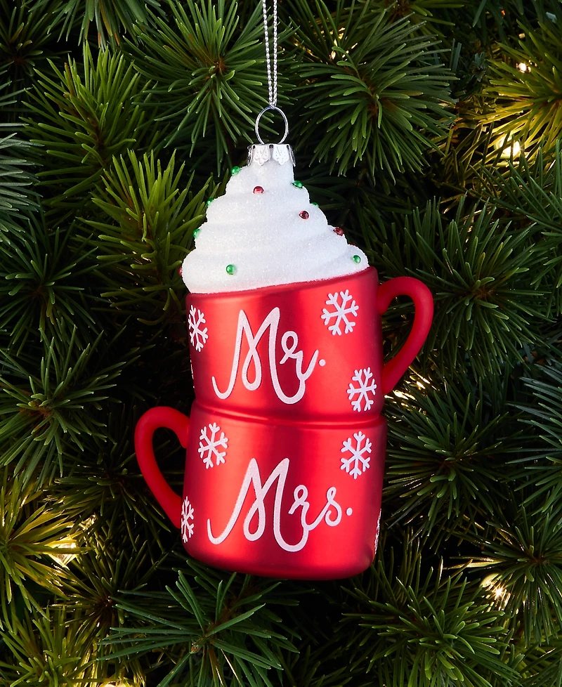 Holiday Lane Our First Mr. & Mrs. Double Hot Chocolate Cups Ornament, Macy's Exclusive