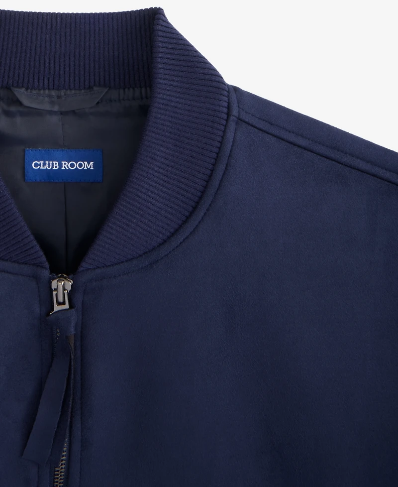 Club Room Men's Faux-Suede Baseball Collar Jacket, Macy's Exclusive